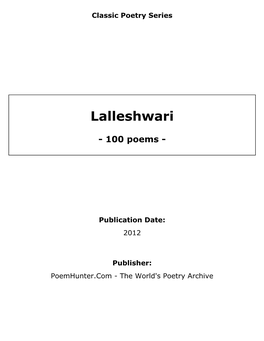 Lalleshwari-Poems