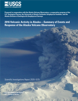 SIR 2020-5125: 2016 Volcanic Activity in Alaska—Summary of Events And