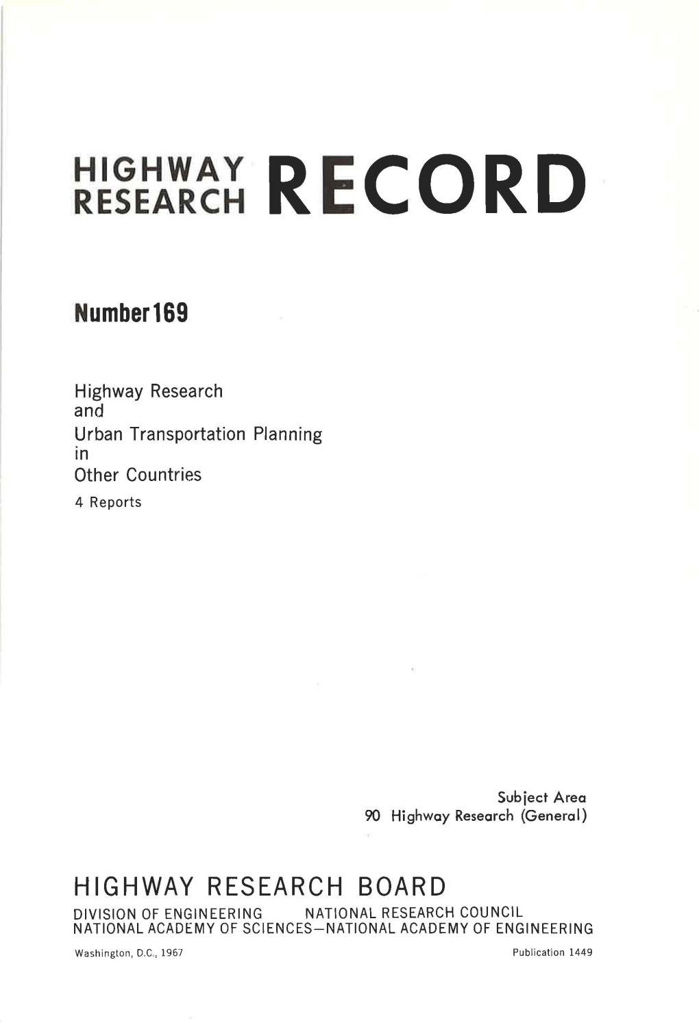 Highway Research Record