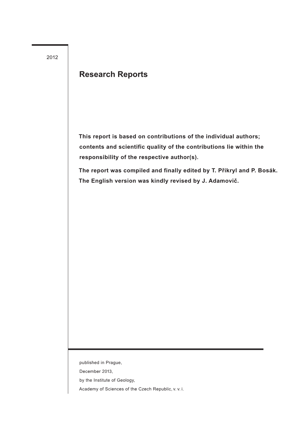 Research Reports