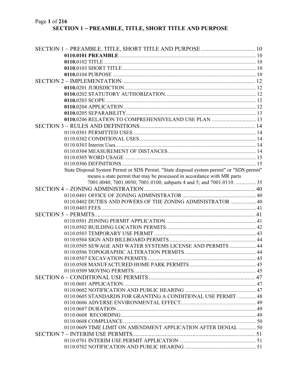 La Crescent Township Zoning Ordinance