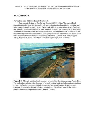 Beachrock, in Schwartz, ML, Ed., Encyclopedia of Coastal Science