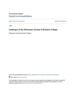 Catalogue of the Athenaean Society of Bowdoin College