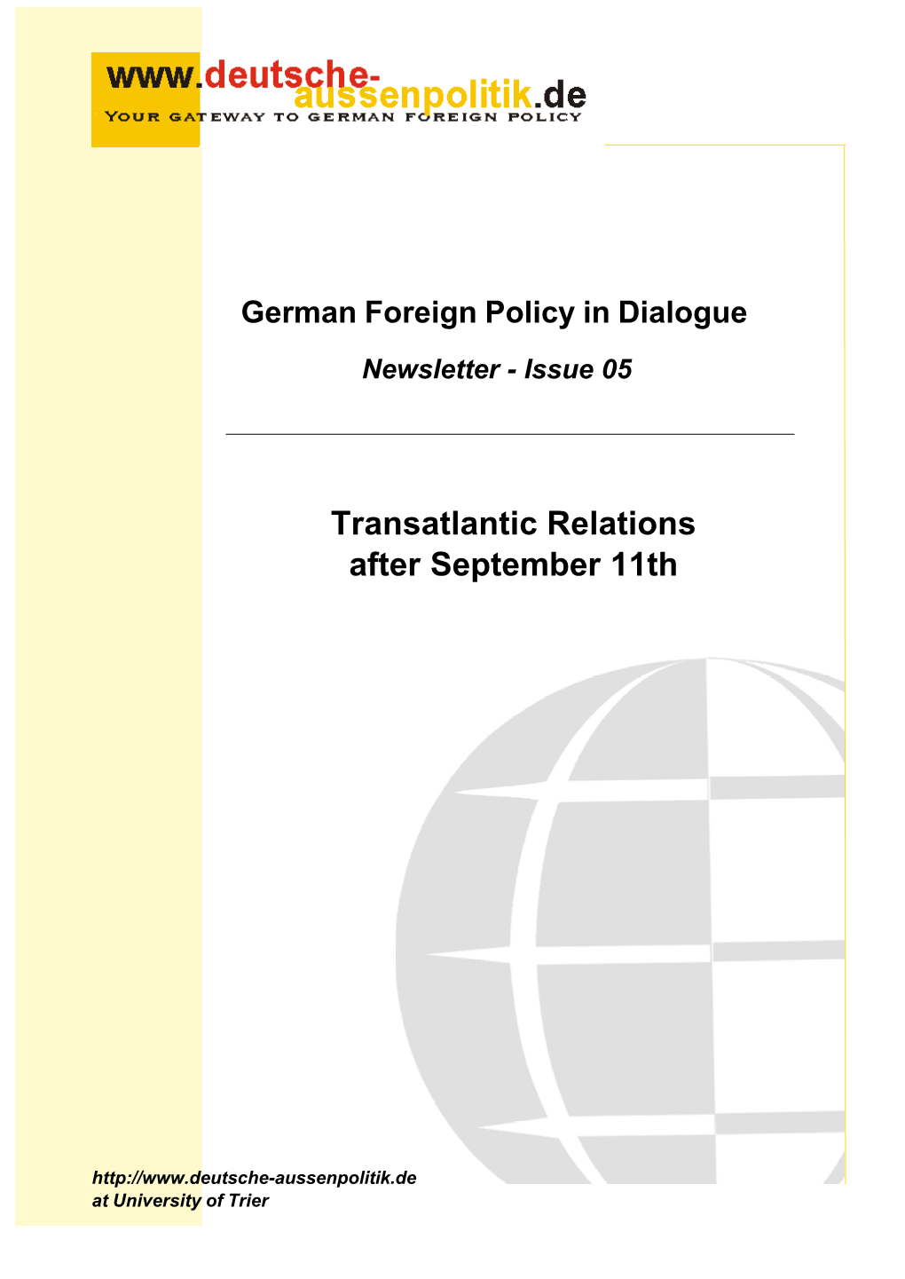 German Foreign Policy in Dialogue