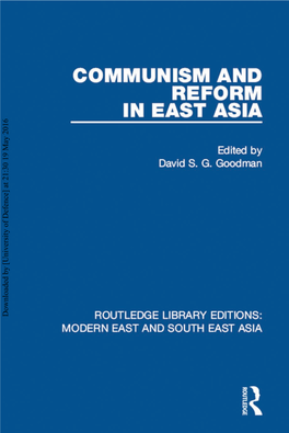 Communism and Reform in East Asia
