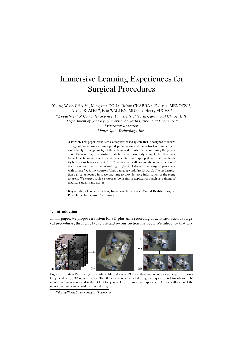 Immersive Learning Experiences for Surgical Procedures