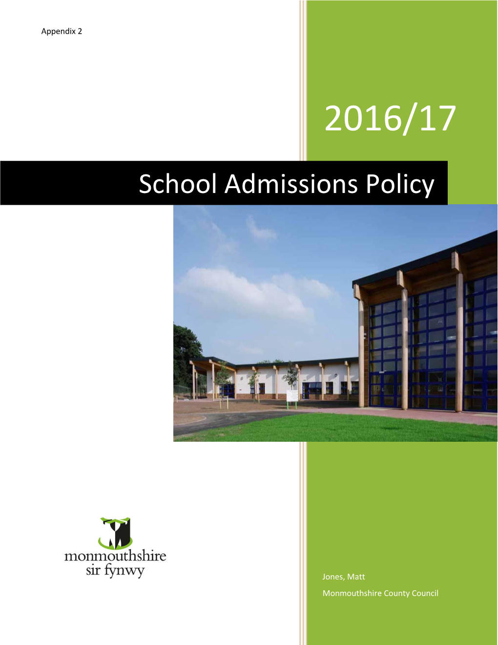 School Admissions Policy