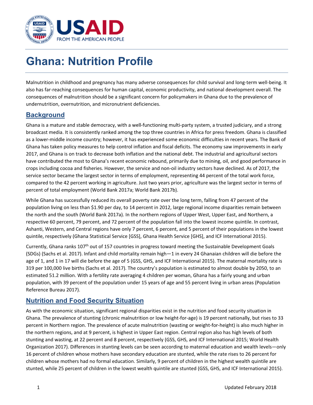 Ghana: Nutrition Profile