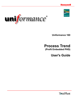 Profit Embedded PHD : Process Trend User's Guide