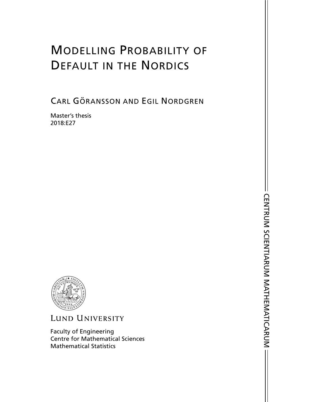 Modelling Probability of Default in the Nordics