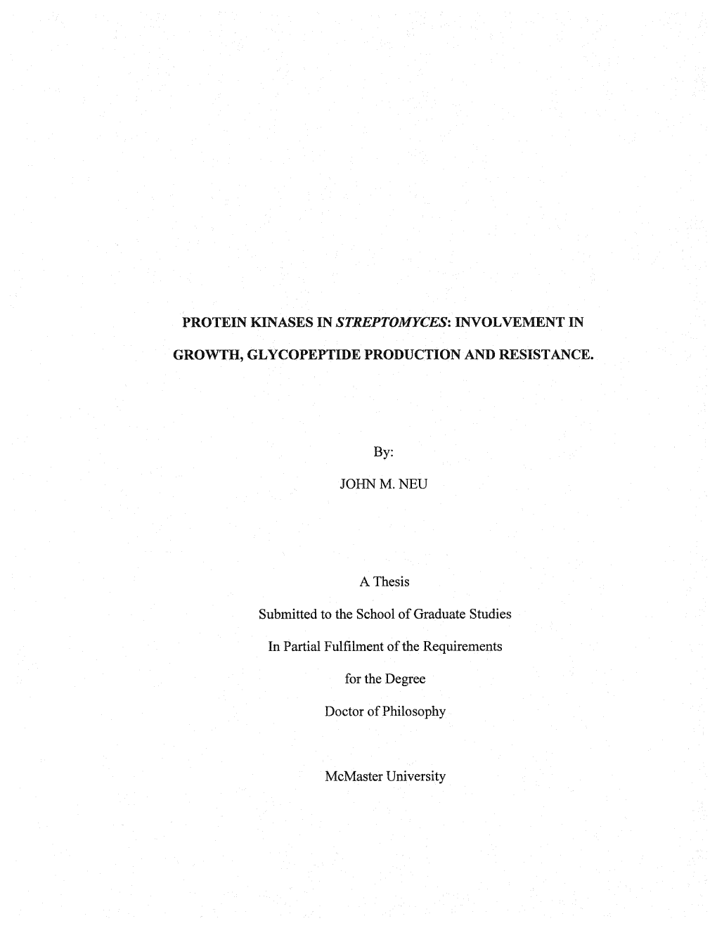 Protein Kinases in Streptomyces: Involvement In