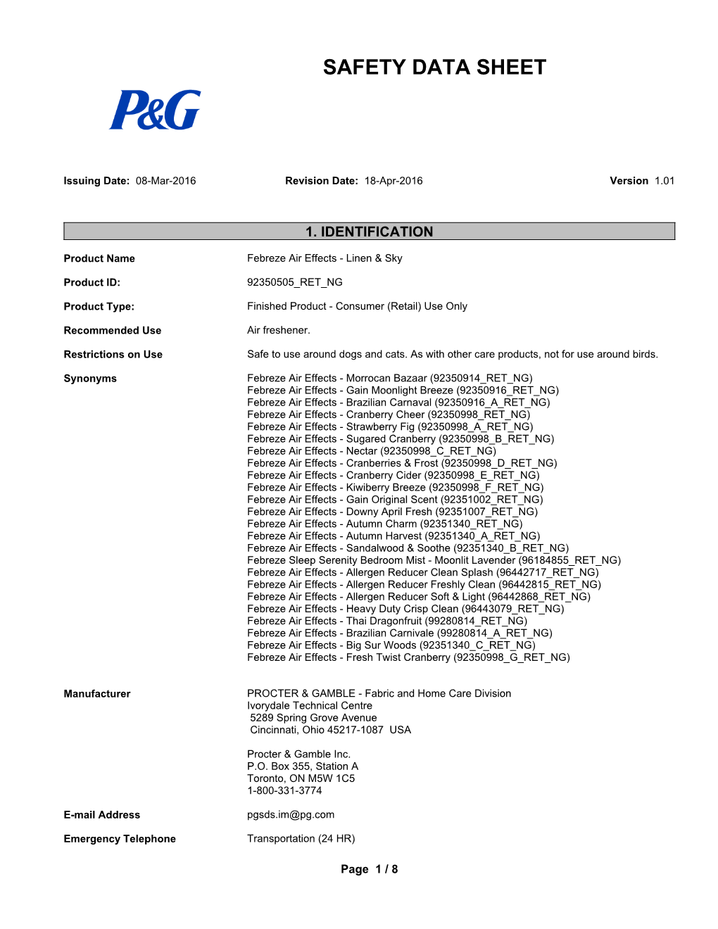 Safety Data Sheet