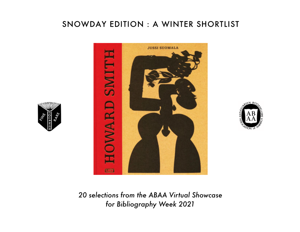 Snowday Edition : a Winter Shortlist