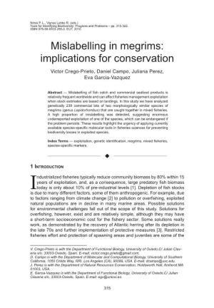 Mislabelling in Megrims: Implications for Conservation