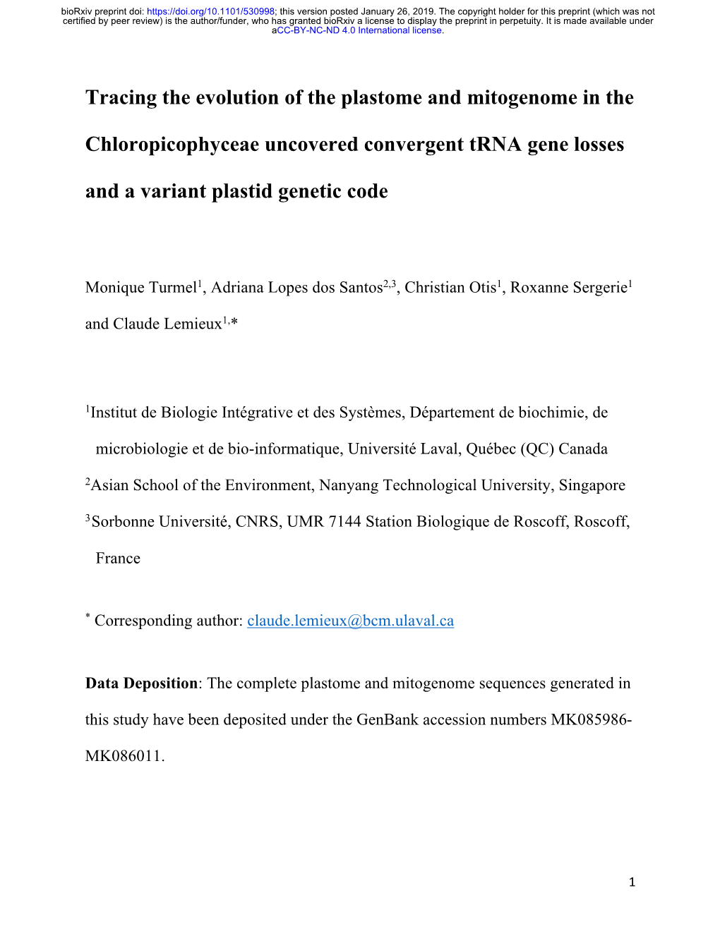 Tracing the Evolution of the Plastome and Mitogenome in The