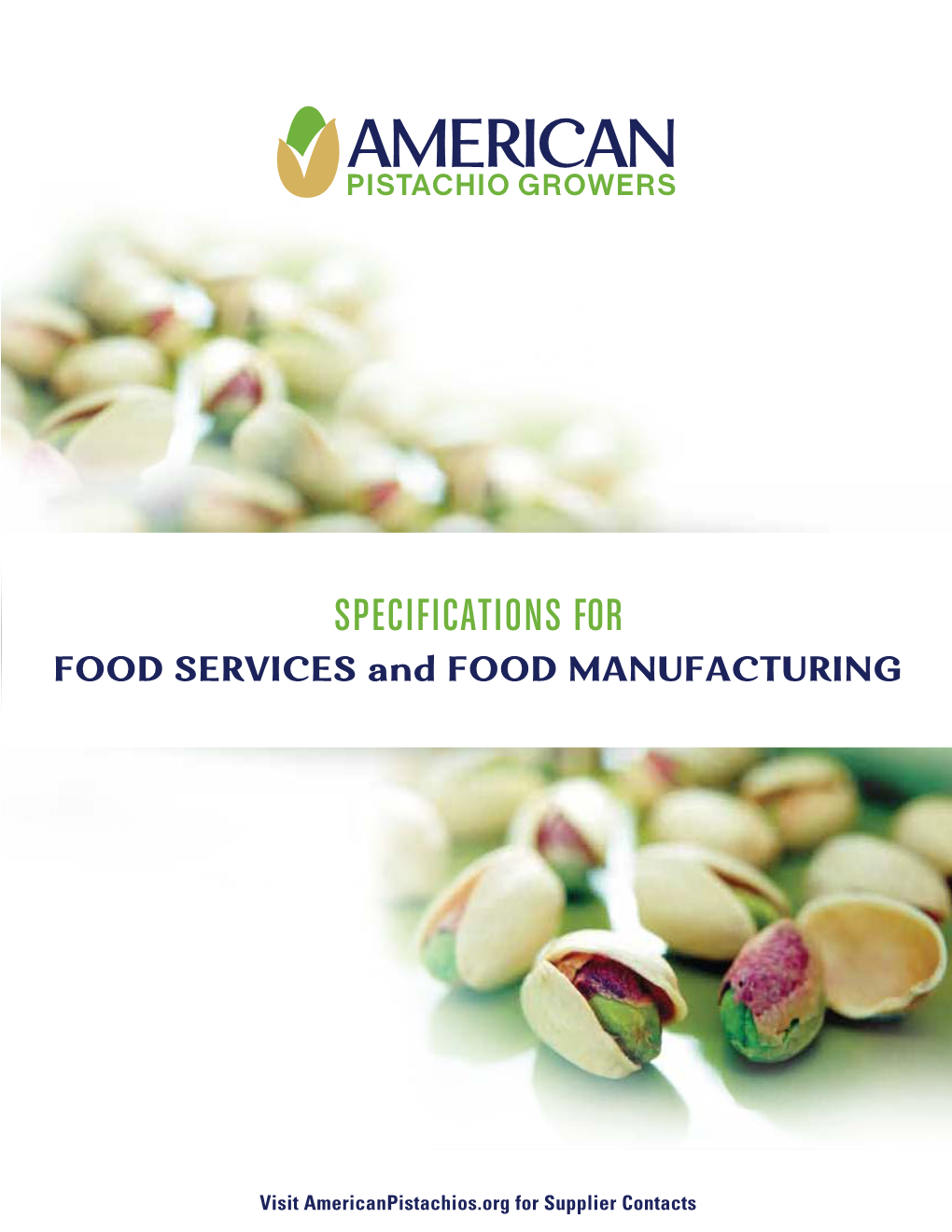 SPECIFICATIONS for FOOD SERVICES and FOOD MANUFACTURING