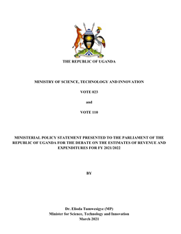 Ministerial Policy Statement FY 2021-2022.Pdf
