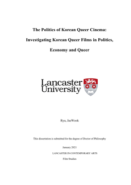 Investigating Korean Queer Films in Politics, Economy and Queer