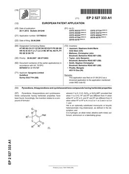 Pyrandione, Thiopyrandione and Cyclohexanetrione Compounds Having Herbicidal Properties