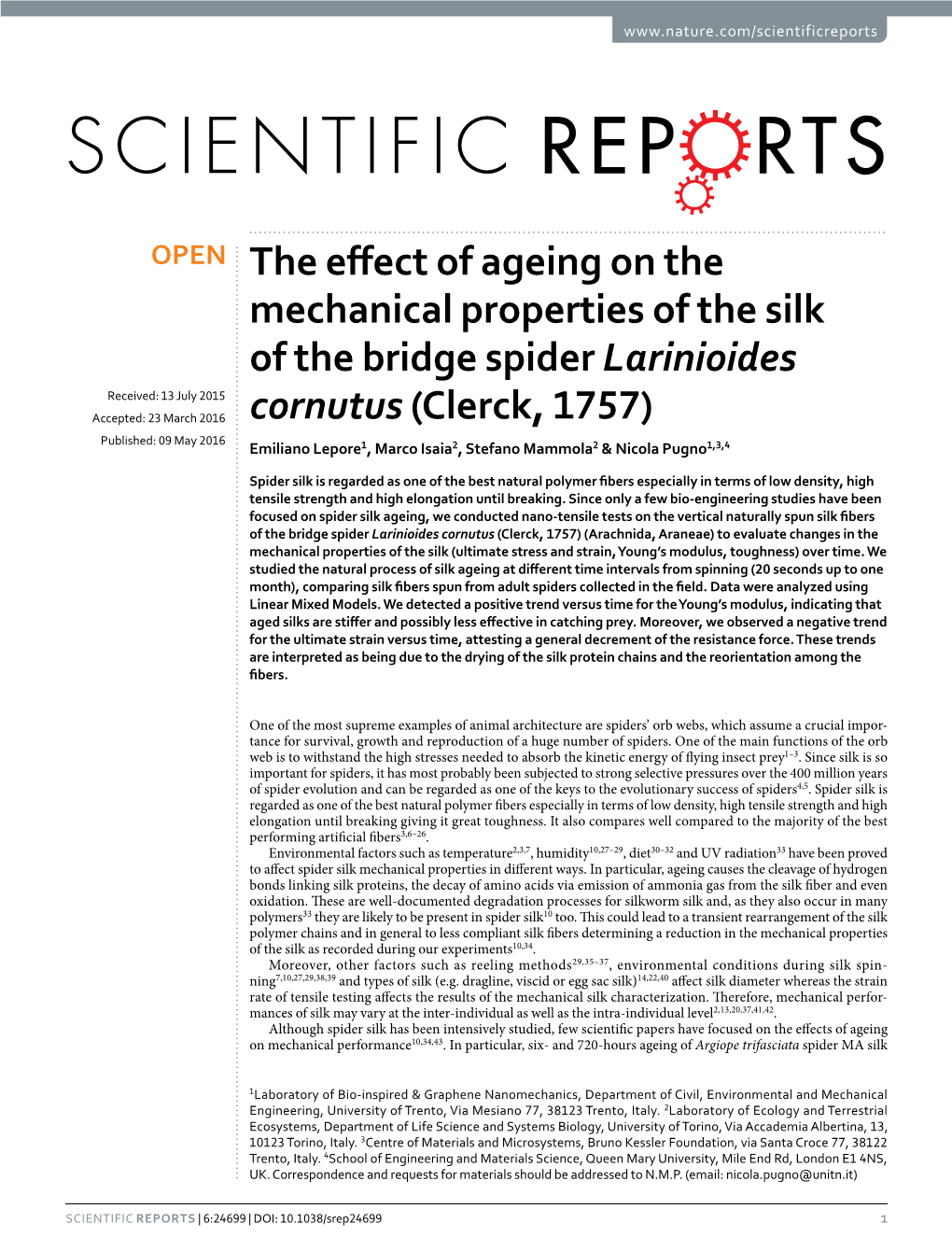 The Effect of Ageing on the Mechanical