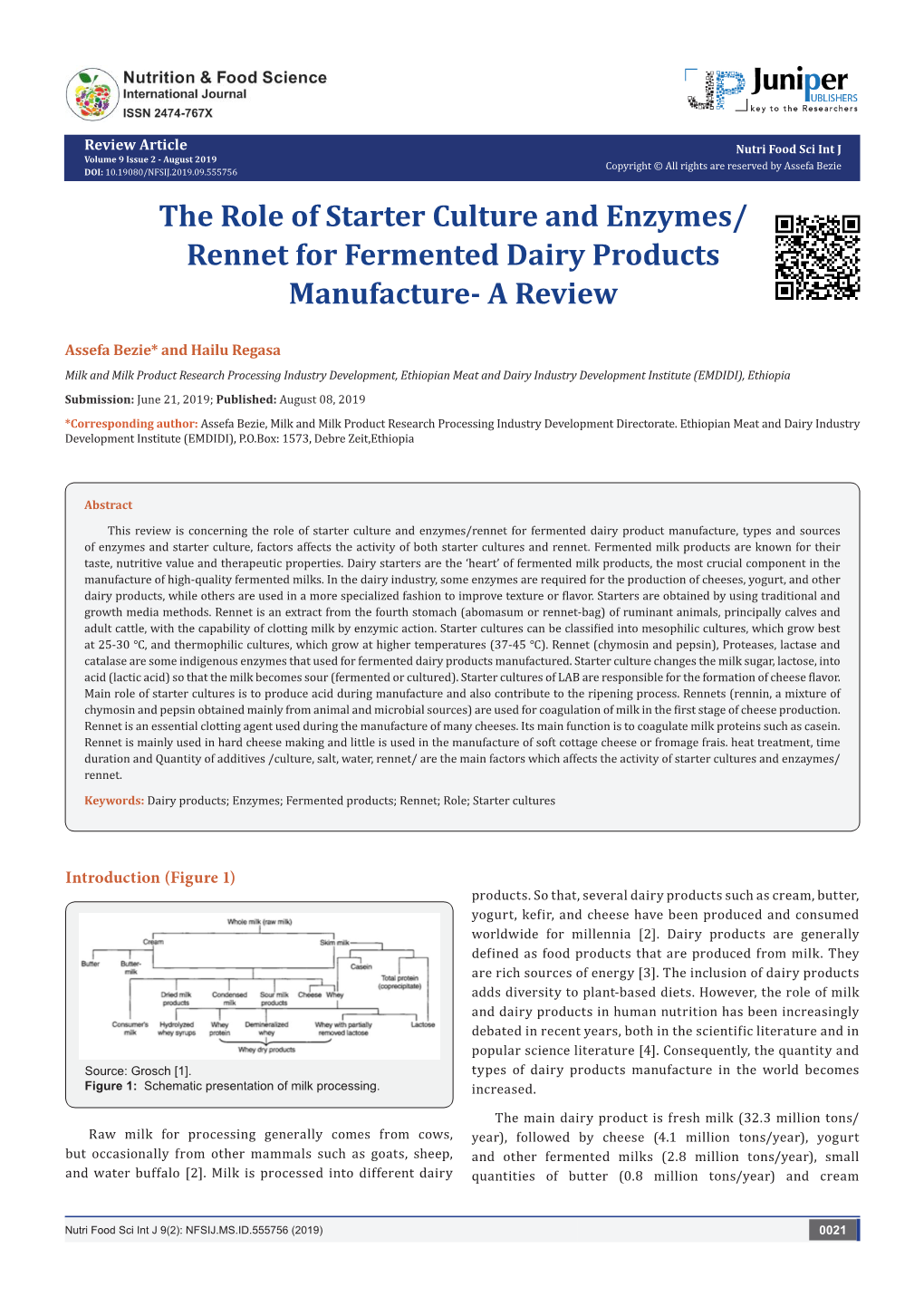 The Role of Starter Culture and Enzymes/Rennet for Fermented