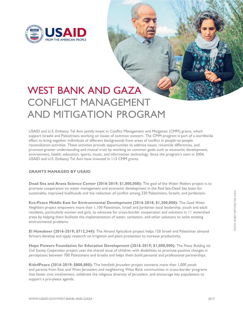 West Bank and Gaza Conflict Management and Mitigation Program