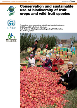 Conservation and Sustainable Use of Biodiversity of Fruit Crops and Wild Fruit Species