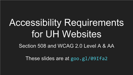 Accessibility Requirements for UH Websites.Pdf