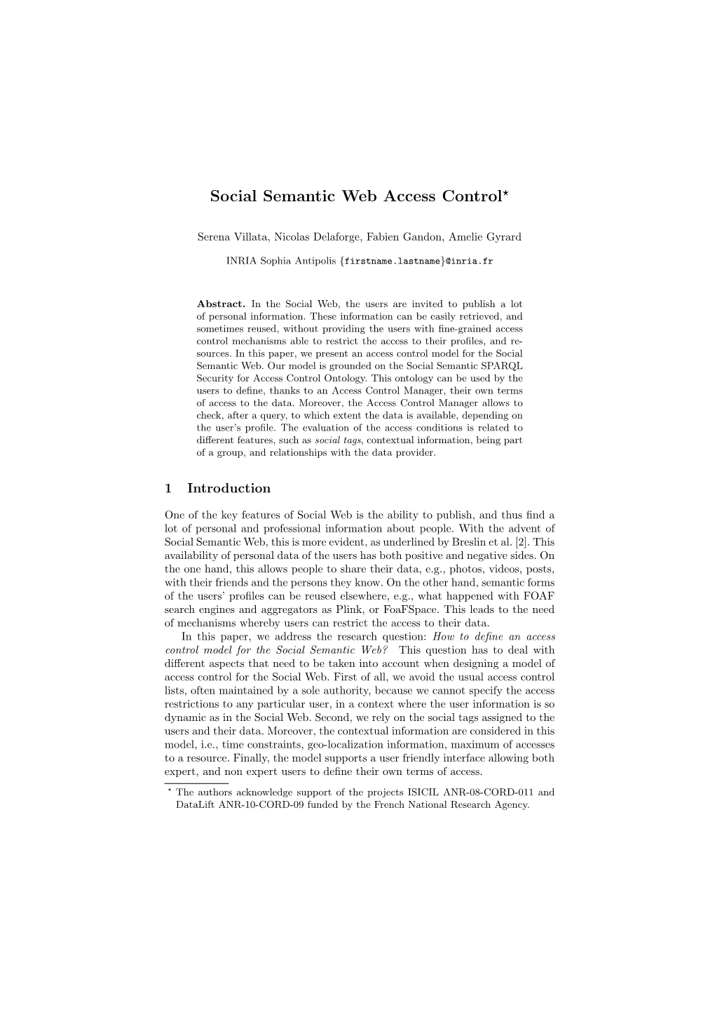 Social Semantic Web Access Control?