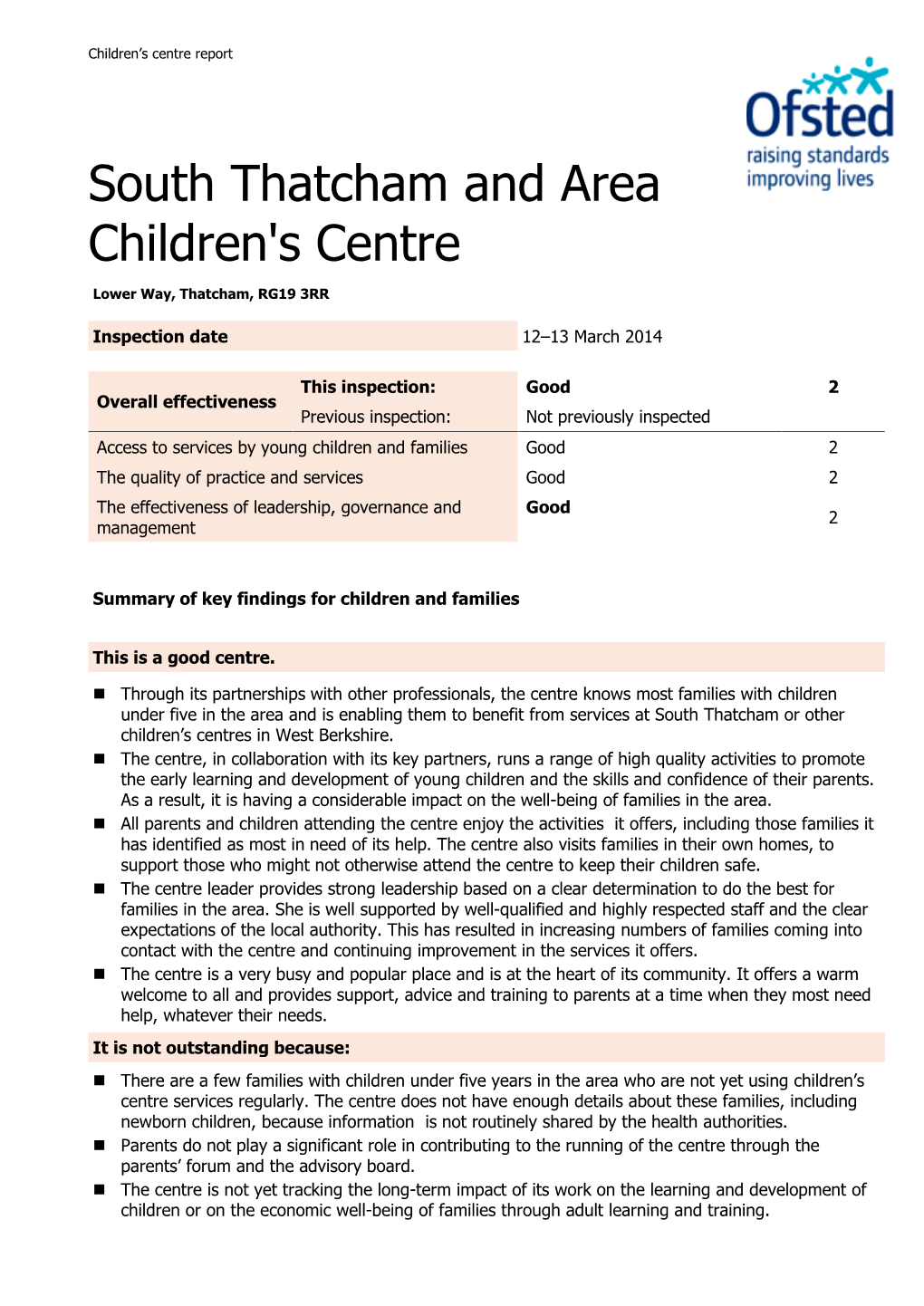 South Thatcham and Area Children's Centre