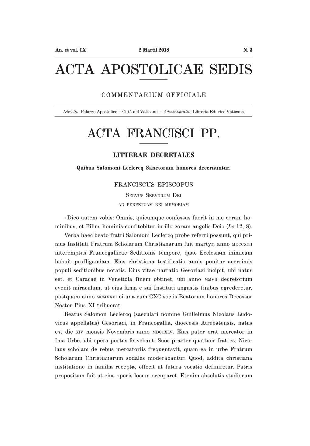 Acta Apostolicae Sedis