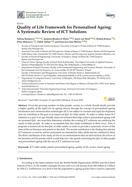 Quality of Life Framework for Personalised Ageing: a Systematic Review of ICT Solutions