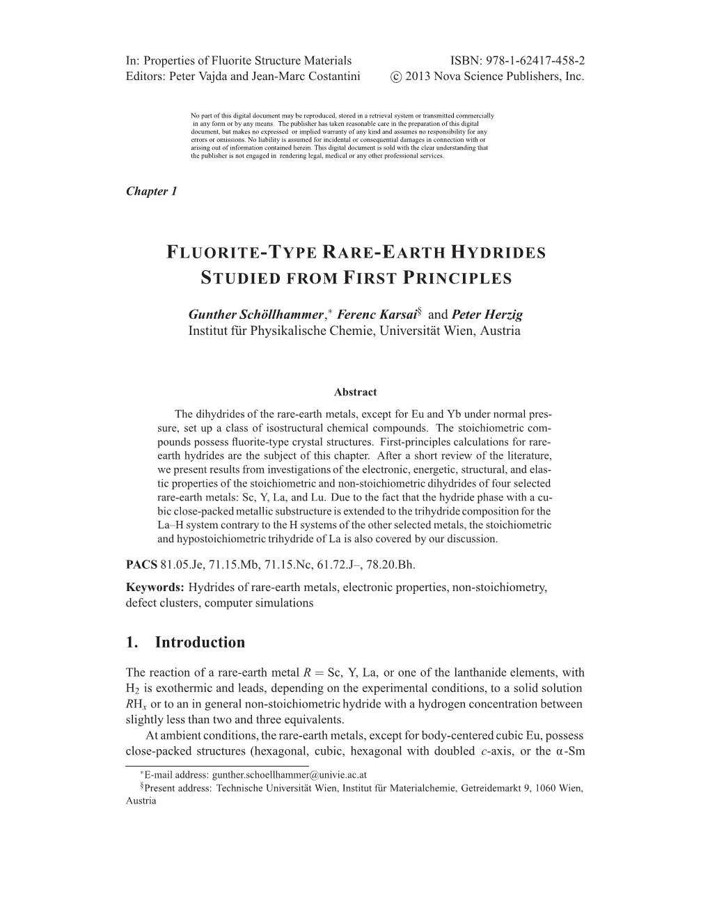 Fluorite-Type Rare-Earth Hydrides Studied from First Principles