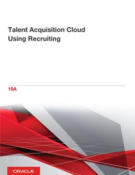 Talent Acquisition Cloud Using Recruiting
