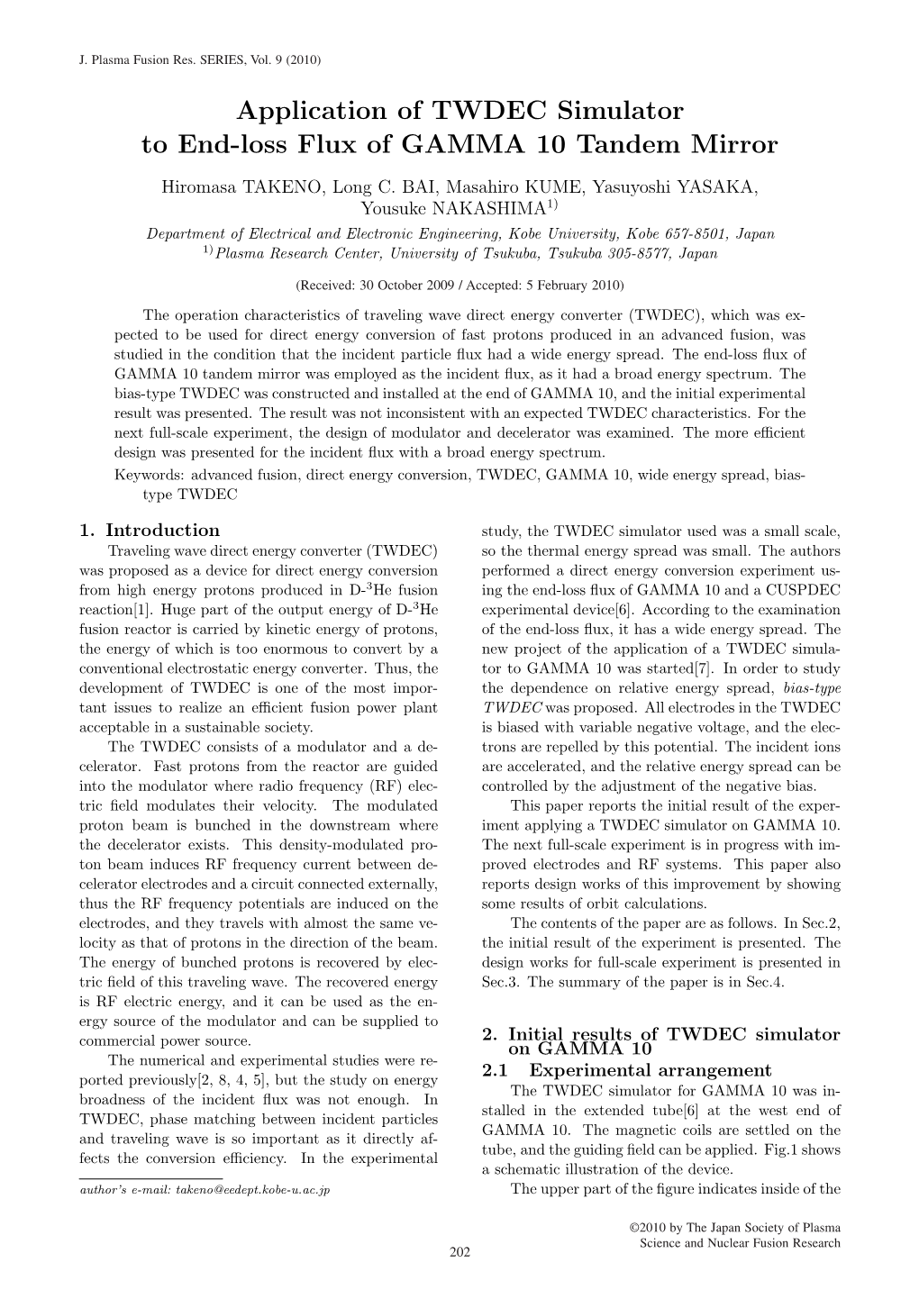 Application of TWDEC Simulator to End-Loss Flux of GAMMA 10 Tandem Mirror