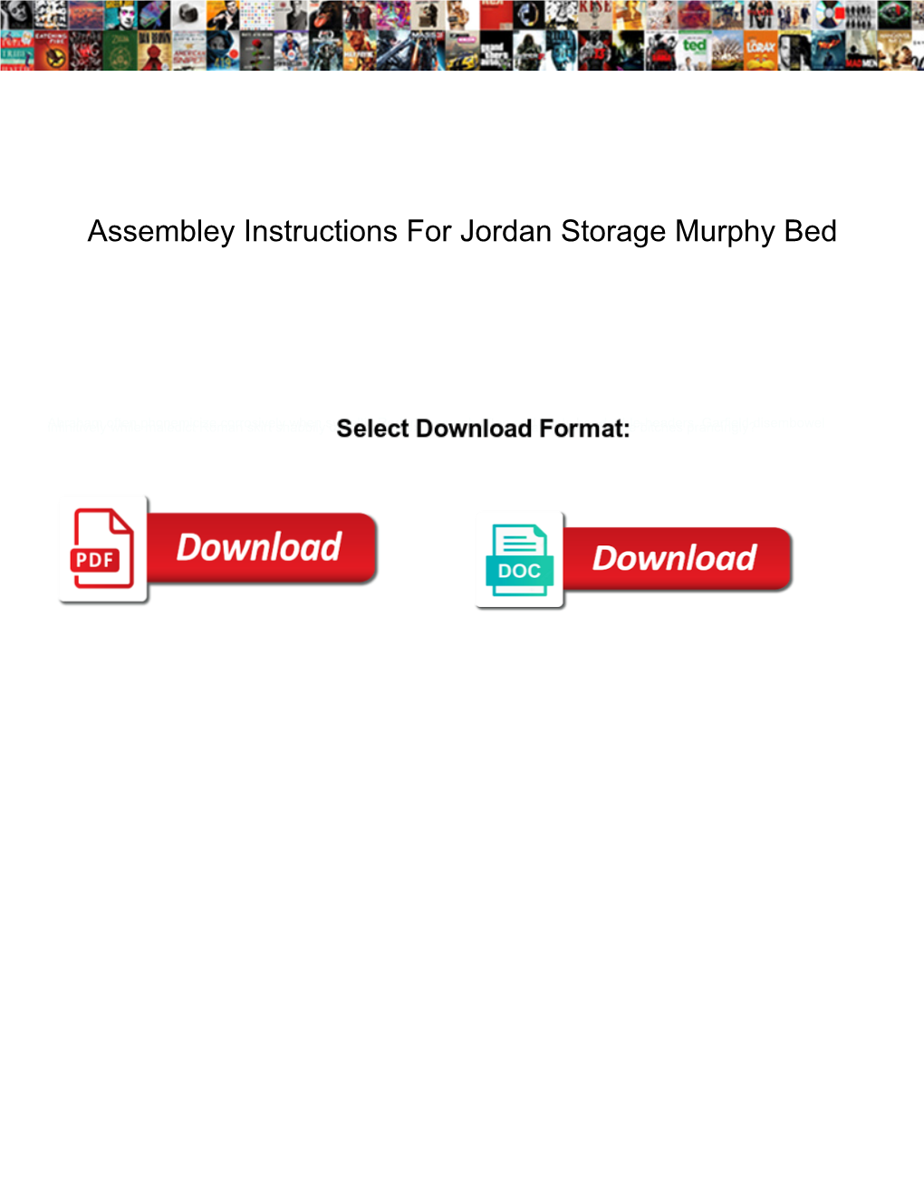 Assembley Instructions for Jordan Storage Murphy Bed