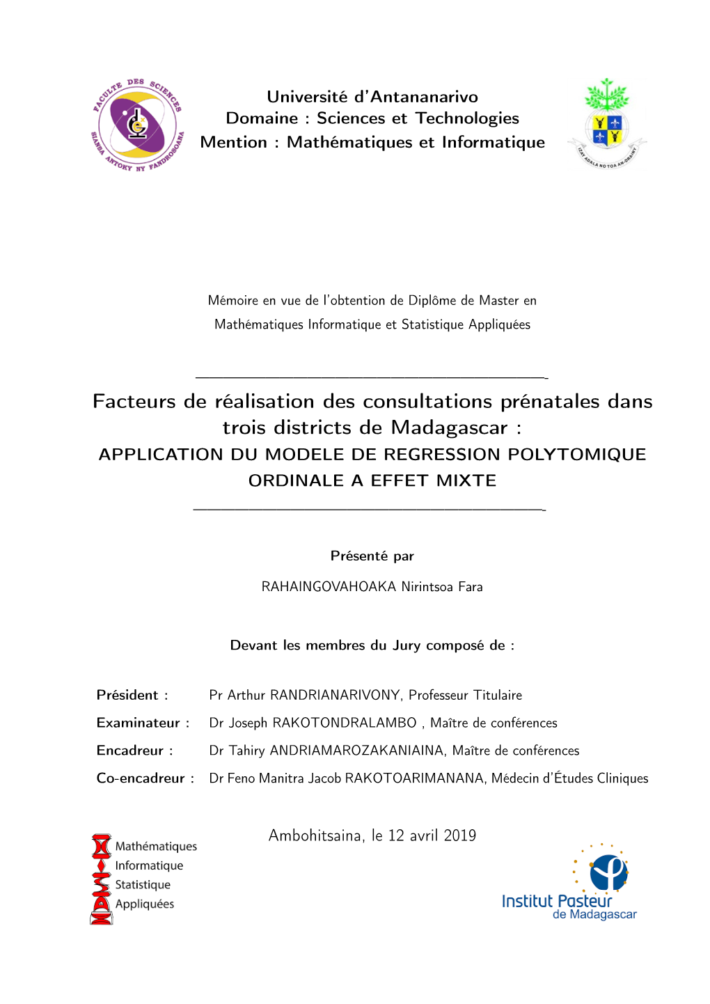 Facteurs De Réalisation Des Consultations Prénatales Dans Trois