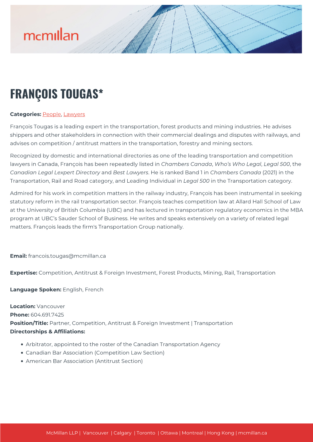François Tougas*