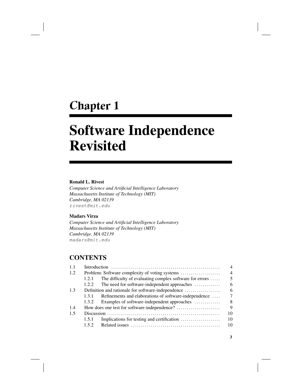 Software Independence Revisited