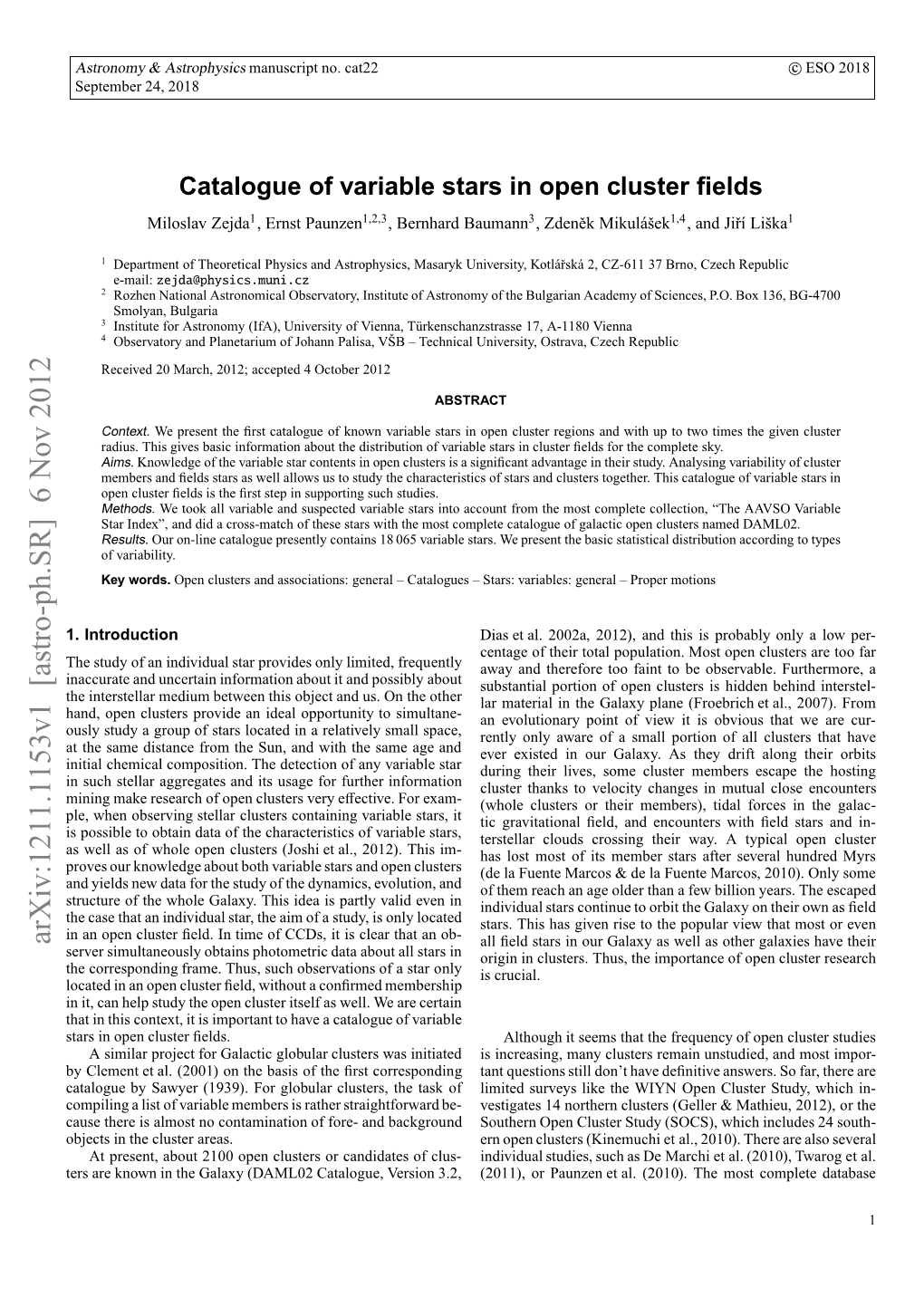 Catalogue of Variable Stars in Open Cluster Fields