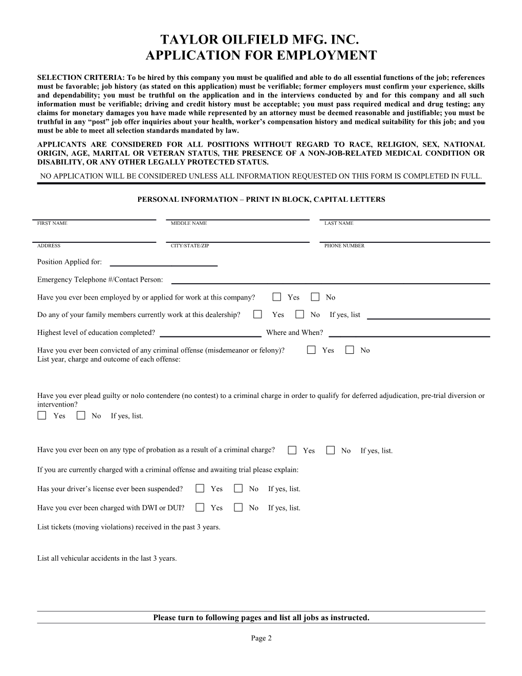 Application for Employment s53