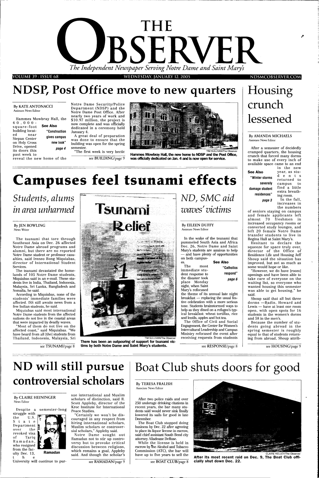 Campuses Feel Tsunami Effects Severely Campus to Damage Student Find a Little Extra Breath- Residences" Ing Room