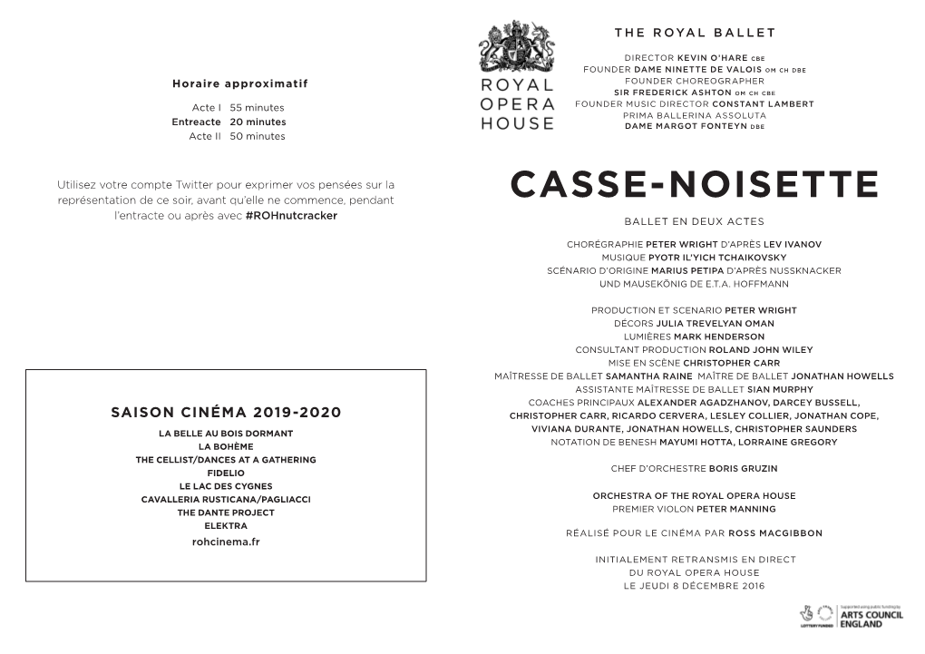 CASSE-NOISETTE L’Entracte Ou Après Avec #Rohnutcracker BALLET EN DEUX ACTES