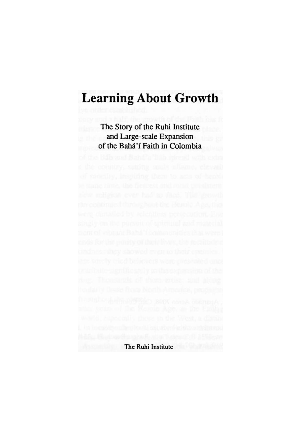 Learning About Growth
