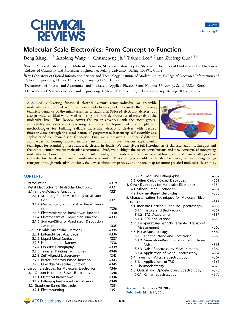 Molecular-Scale Electronics: from Concept to Function