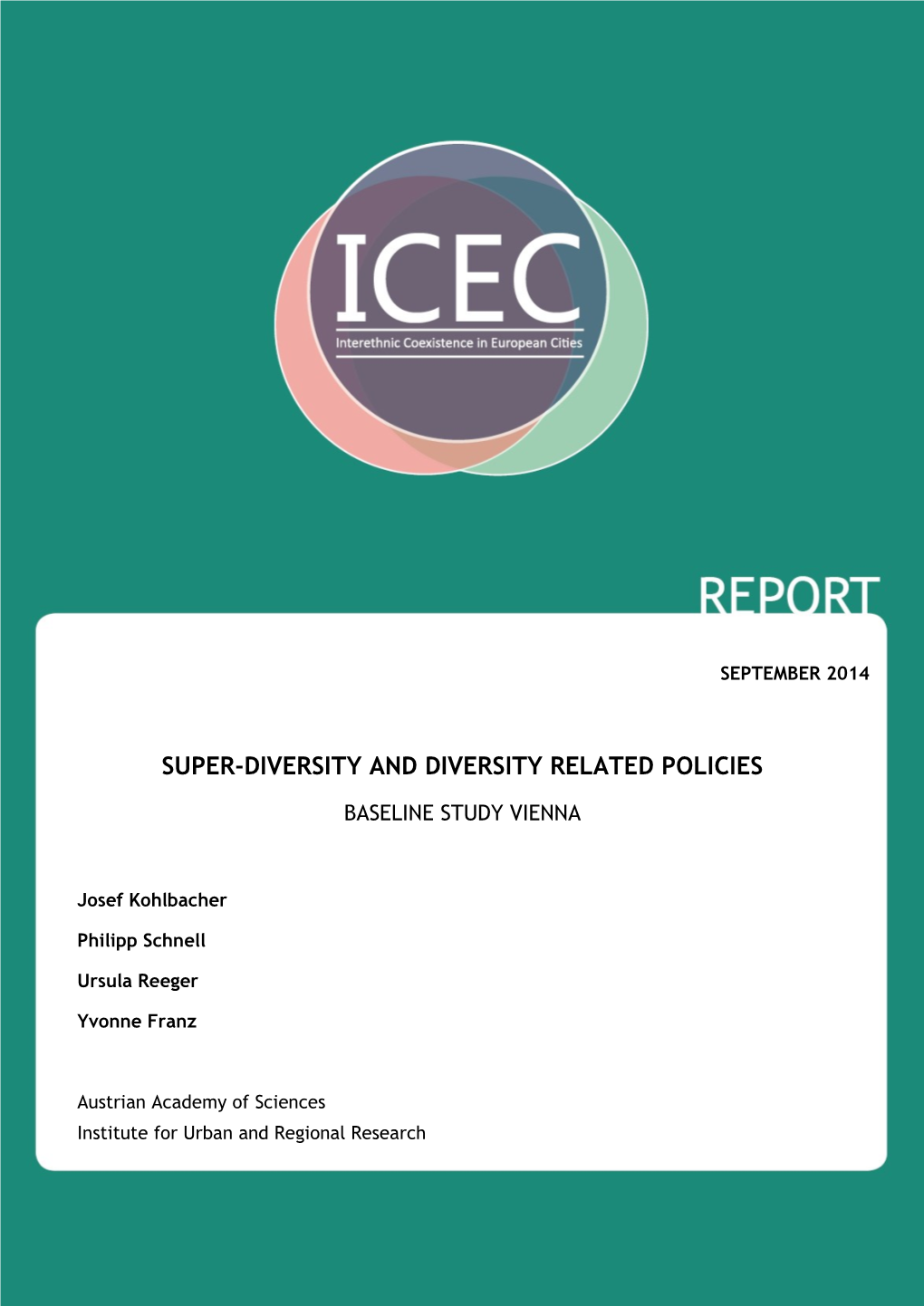 Super-Diversity and Diversity Related Policies