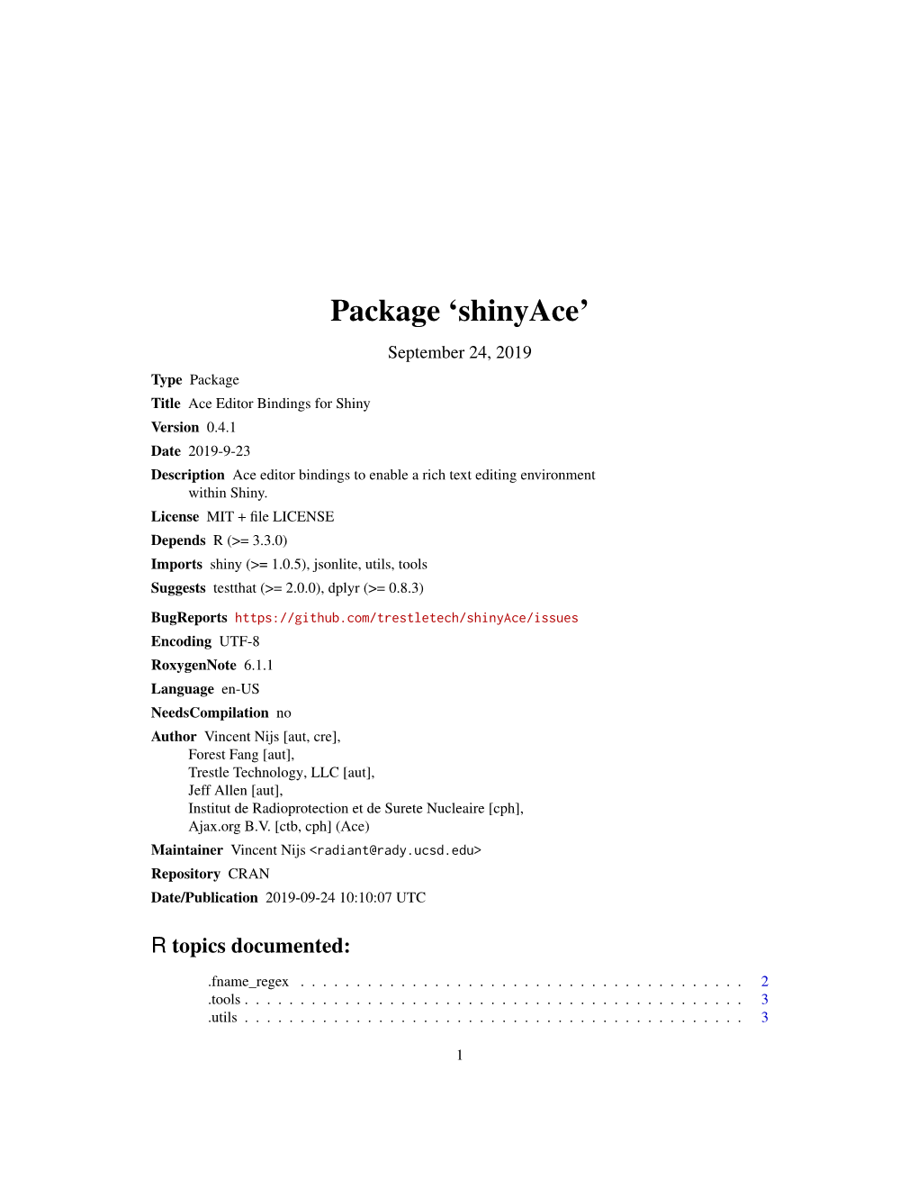Package 'Shinyace'