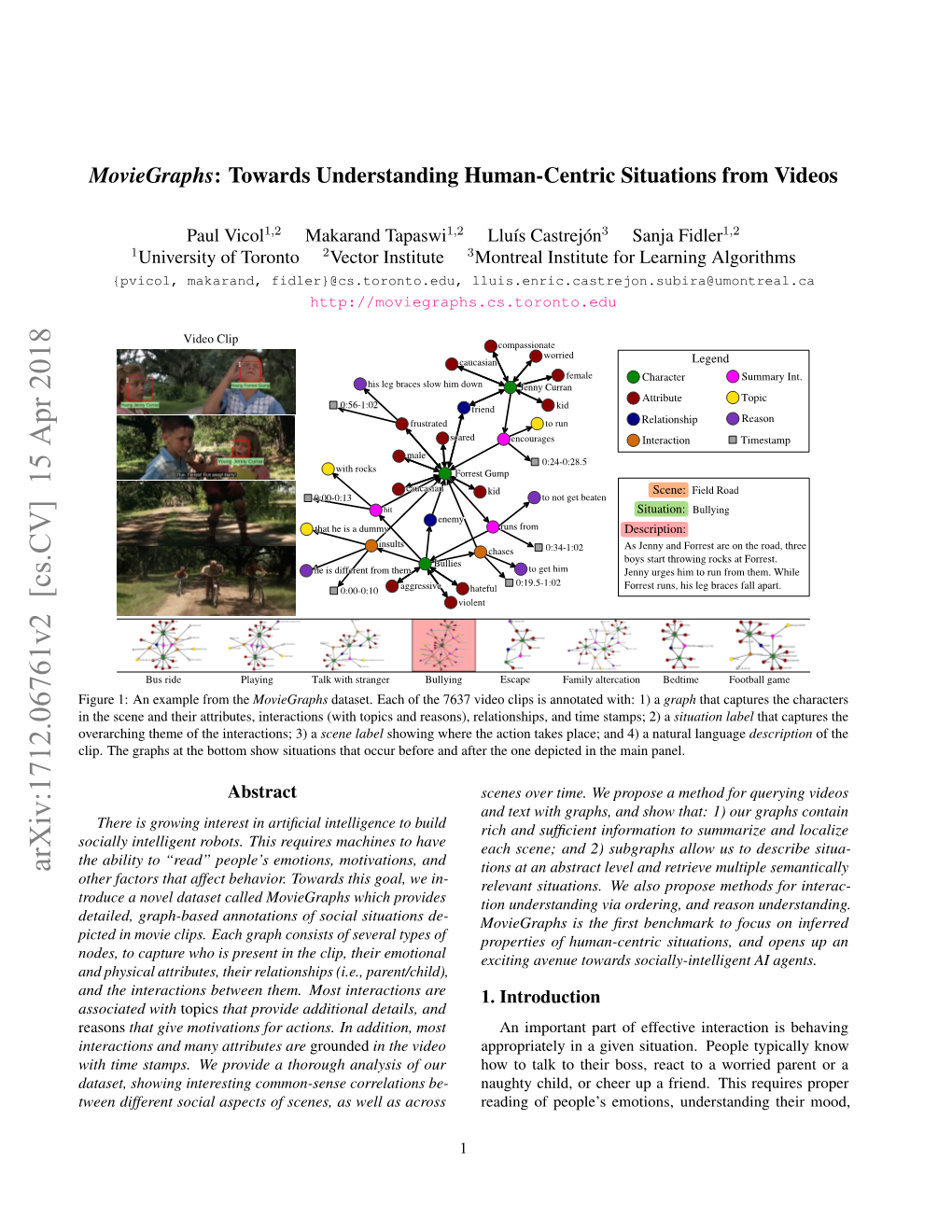 Moviegraphs: Towards Understanding Human-Centric Situations from Videos