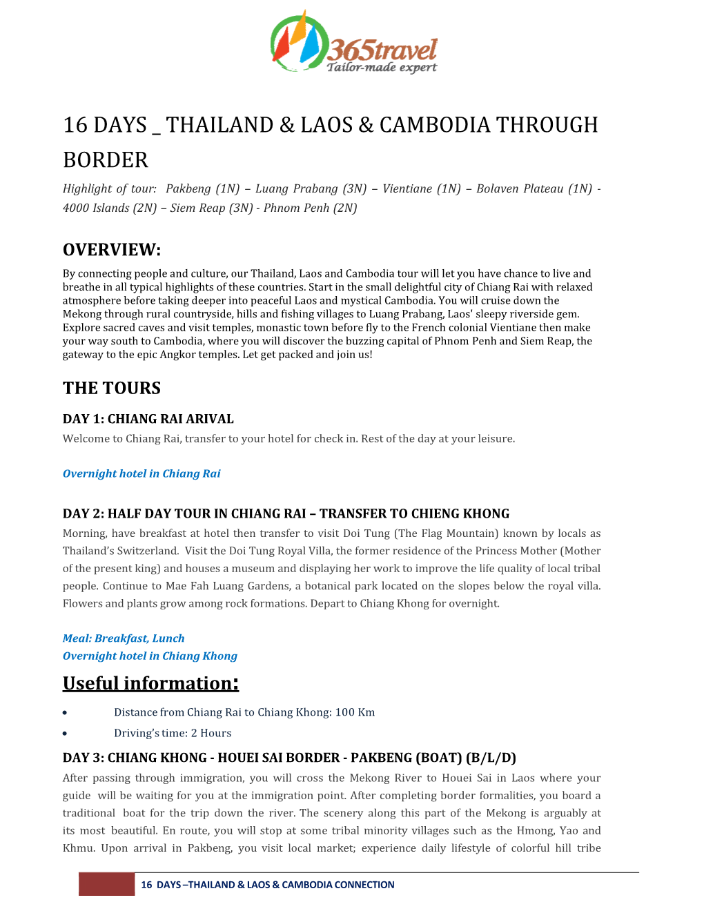 Thailand & Laos & Cambodia Through Border