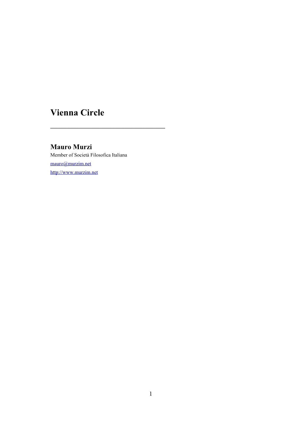 Vienna Circle ______